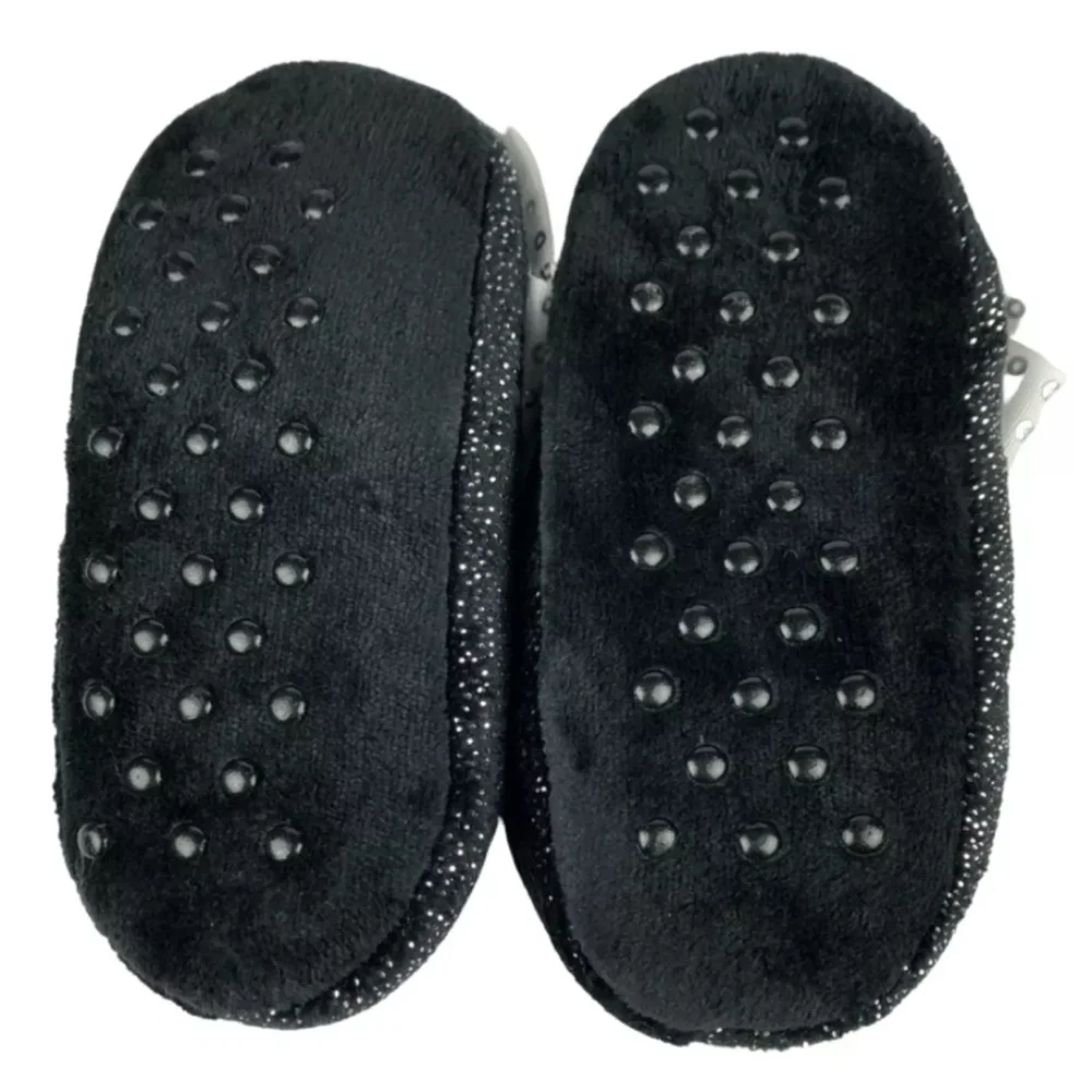 Jojo Fuzzy Babba Girls Slipper Socks S M 8-13 Bow Whimsigoth Dark Fairy Sparkle